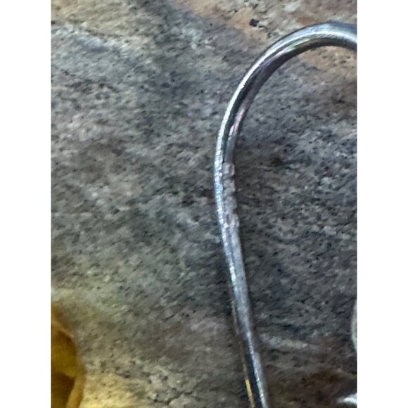 Faceted Pineapple-Shaped Earrings With Sterling Silver Hooks & Yellow Crystals - Picture 5 of 5